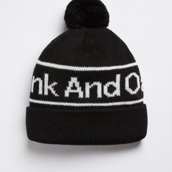 Frank & Oak Black and White Pompom toque - Picture 1 of 5
